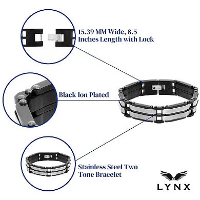 Men's LYNX Two Tone Stainless Steel Bracelet