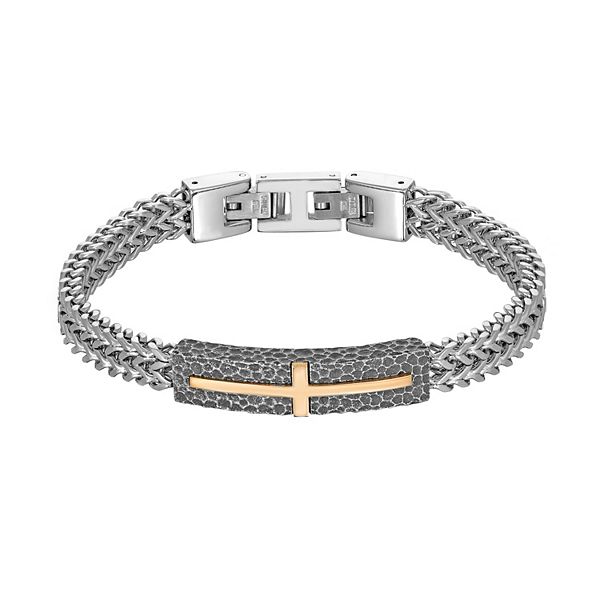LYNX Stainless Steel Wheat Chain Bracelet - Men