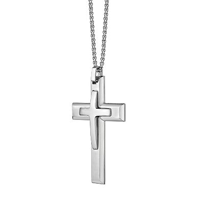 Men's LYNX Stainless Steel Cross Pendant