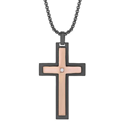 Kohls mens gold cross necklace store