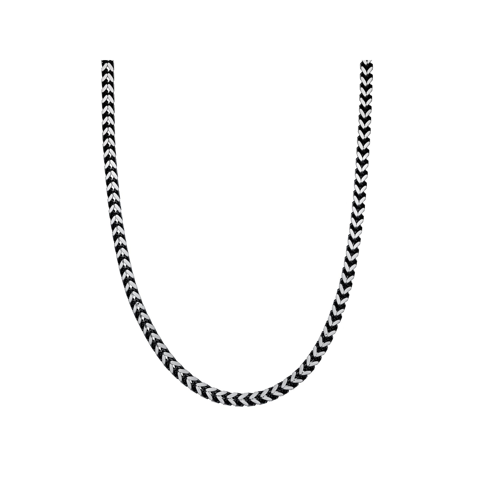 Mens LYNX Two Tone Stainless Steel Chain Necklace, Size: 22