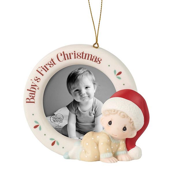 Precious Moments Baby's First Christmas Photo Frame Ornament