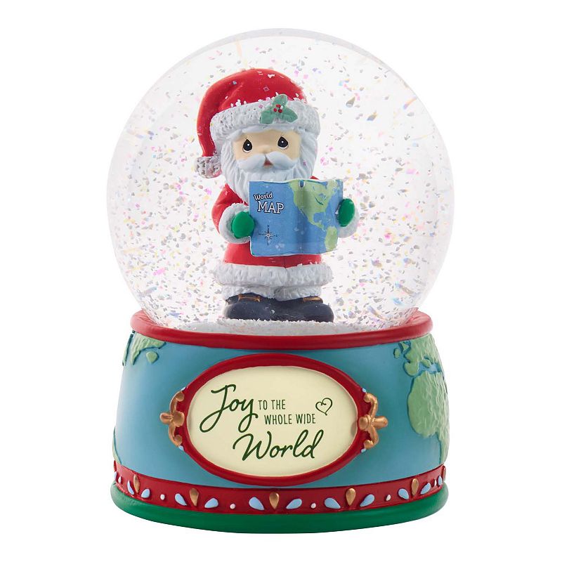 Precious Moments Joy To the World Musical Christmas Snow Globe, Blue