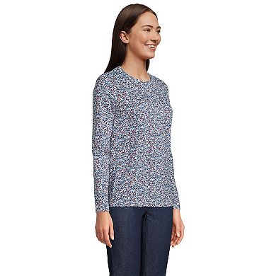 Petite Lands' End Relaxed-Fit Supima Cotton Crewneck Tee