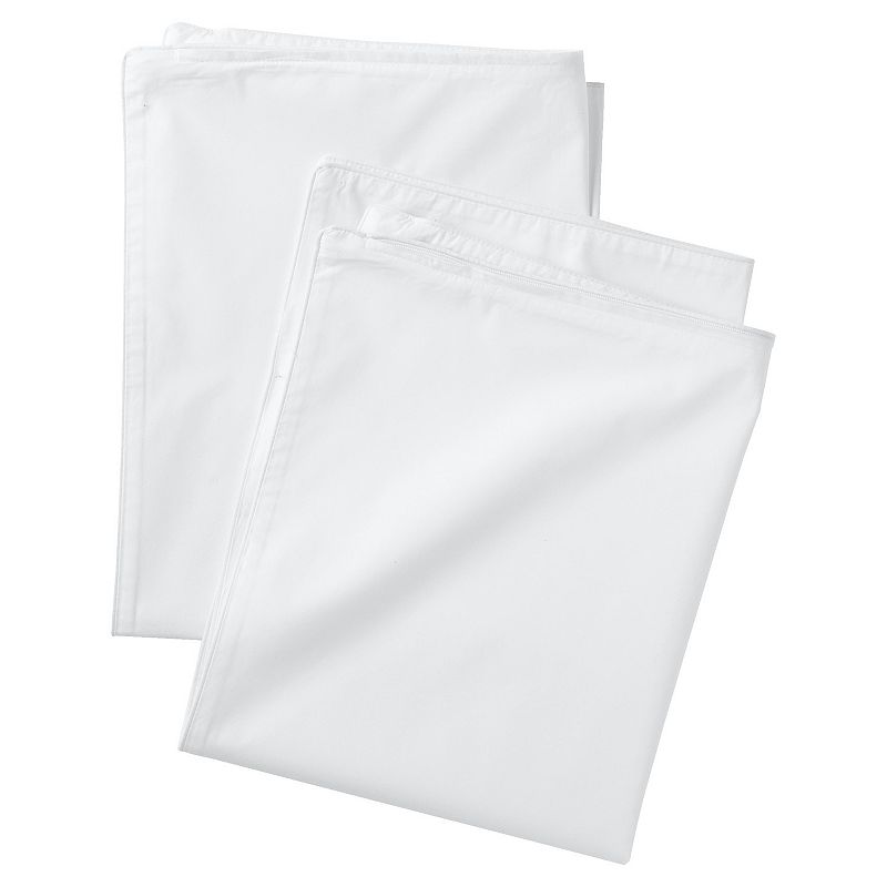 Lands End 2-pack Pillow Protectors, White, Standard