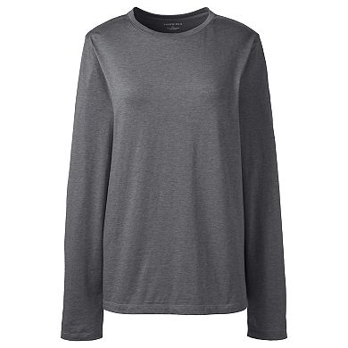 Plus Size Lands' End Relaxed Supima Cotton Crewneck Tee