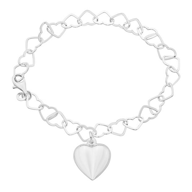 Kohl's sterling silver deals heart bracelet