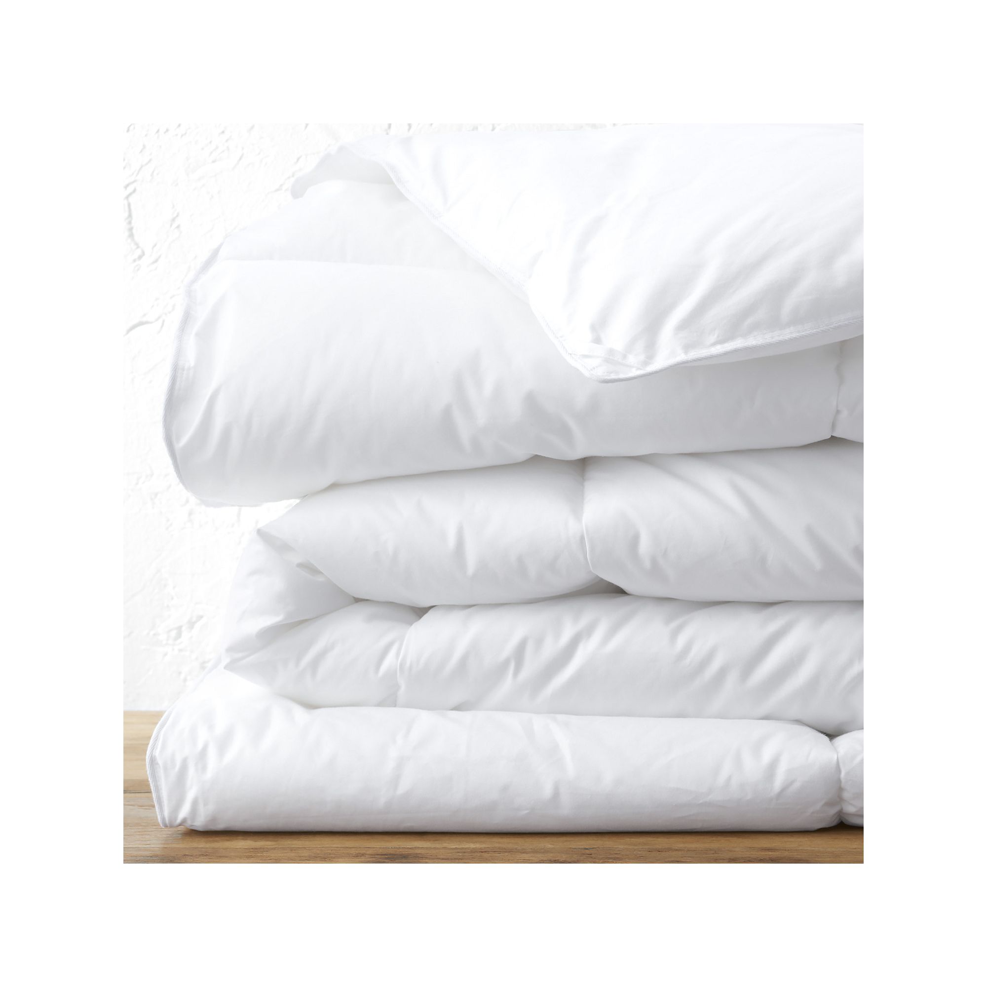 Lands End Solid Essential Pureloft Box Comforter, White