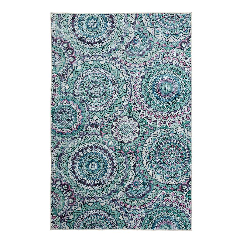 Mohawk Home Prismatic Florence Medallion Rug, Green, 5X8 Ft