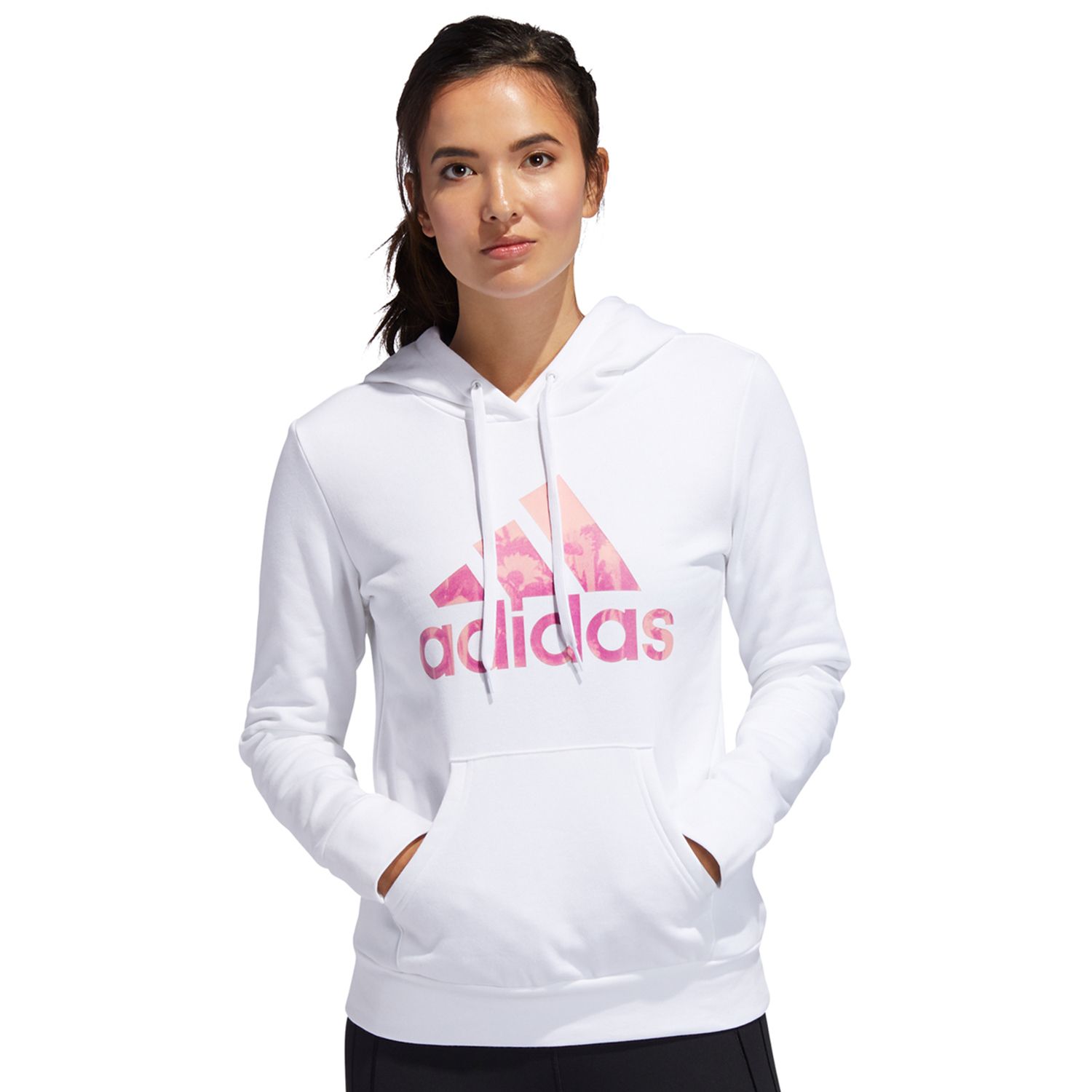 pink adidas hoodie womens