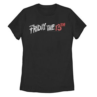 Juniors' Friday The 13th Text Logo Tee