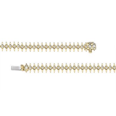 Gemminded 10k Gold 1 1/6 Carat T.W. Diamond Spike Bracelet