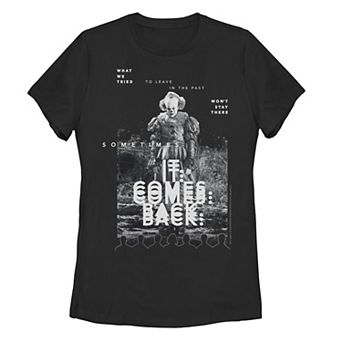 Juniors IT Chapter 2 Grey Scale Pennywise Poster Tee