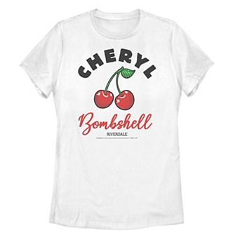 Juniors' Riverdale Cheryl Bombshell Cherry Logo Tee