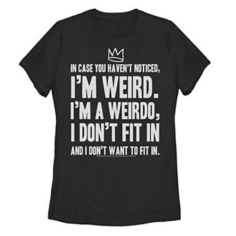 Juniors' Riverdale Jughead "I'm Weird" Movie Quote Logo Tee