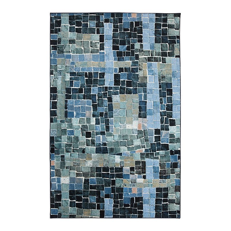 Mohawk Home Prismatic Cobblestone Rug, Blue, 5X8 Ft
