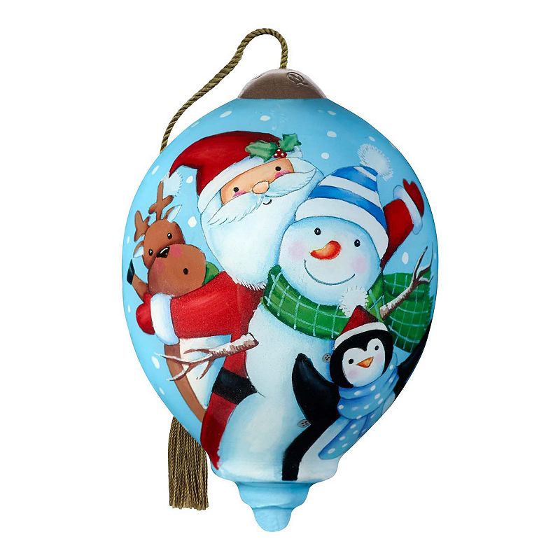 Precious Moments Santa’s Polar Pals Christmas Ornament, Blue