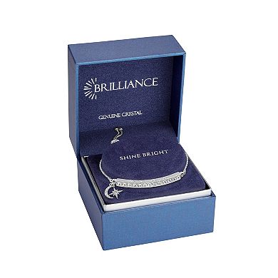 Brilliance Silver Plated "Shine Bright" Charm Bracelet