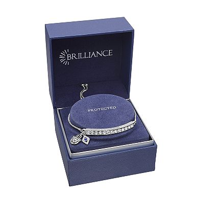 Brilliance Silver Plated "Protected" Charm Bracelet