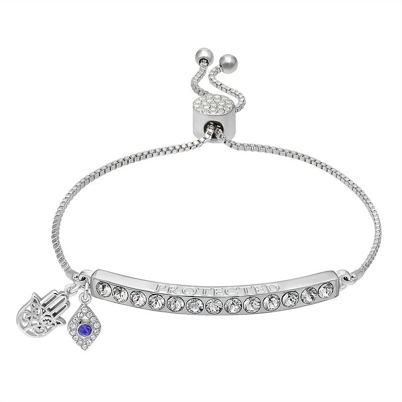 Brilliance Silver Plated Protected Charm Bracelet, Womens, Size: 7,