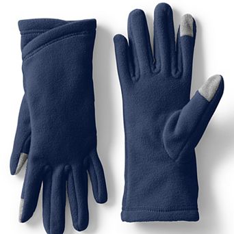 Women's Lands' End Fleece Winter Touchscreen-Compatible Gloves
