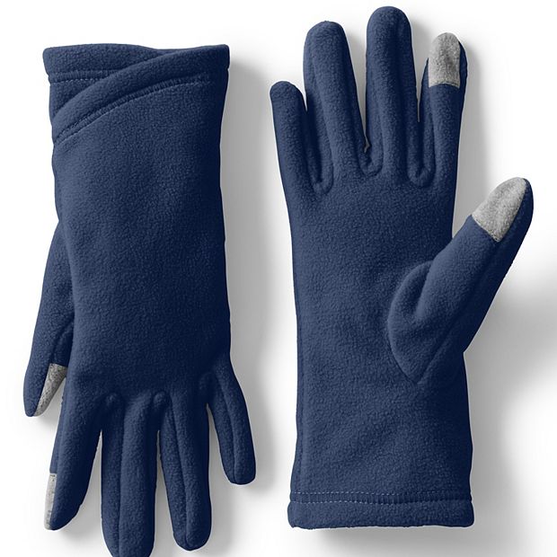 Women's Lands' End Fleece Winter Touchscreen-Compatible Gloves