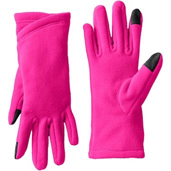 Women's Lands' End Fleece Winter Touchscreen-Compatible Gloves
