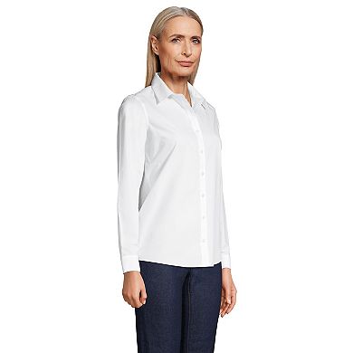 Women's Lands' End No Iron Supima Cotton Long Sleeve Shirt