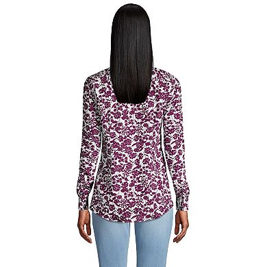 Women's Lands' End No Iron Supima Cotton Long Sleeve Shirt