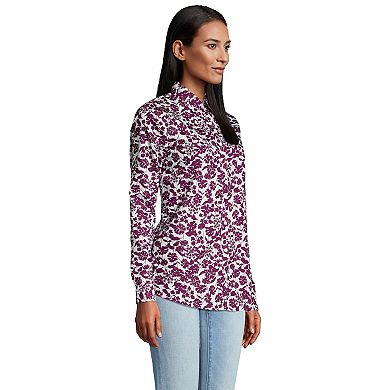 Petite Lands' End No Iron Supima Cotton Long Sleeve Shirt