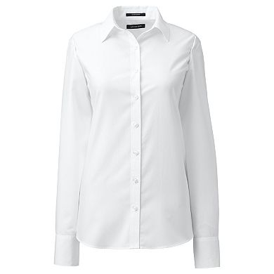 Petite Lands' End No Iron Supima Cotton Long Sleeve Shirt