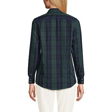 Petite Lands' End No Iron Supima Cotton Long Sleeve Shirt