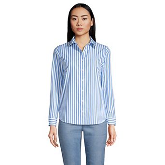 Petite Lands' End No Iron Supima Cotton Long Sleeve Shirt
