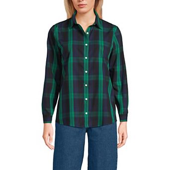 Petite Lands' End No Iron Supima Cotton Long Sleeve Shirt