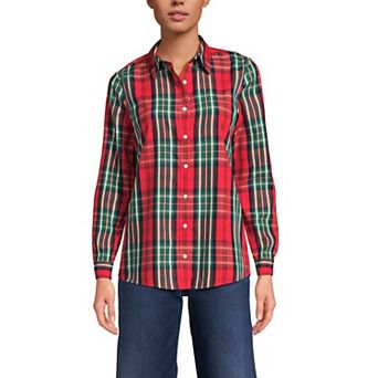 Petite Lands' End No Iron Supima Cotton Long Sleeve Shirt
