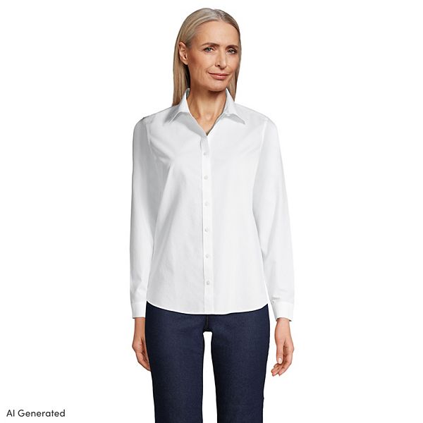kohls dress shirts womens Womens Button-Down Shirts Cotton Blend 3/4 Sleeve Tops, Clothing