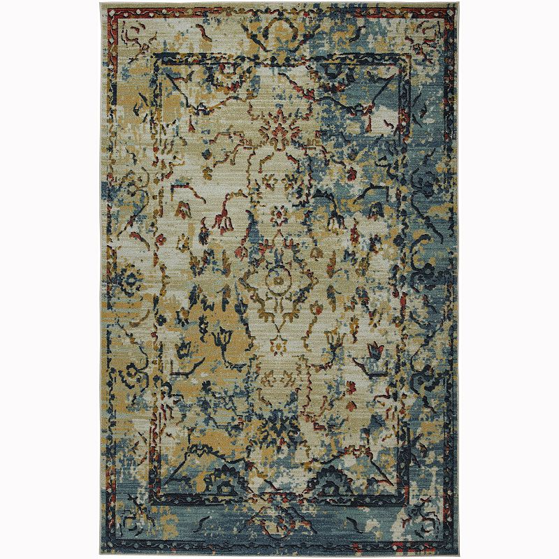 18926184 Mohawk Home Prismatic Essa Rug, Blue, 8X10 Ft sku 18926184