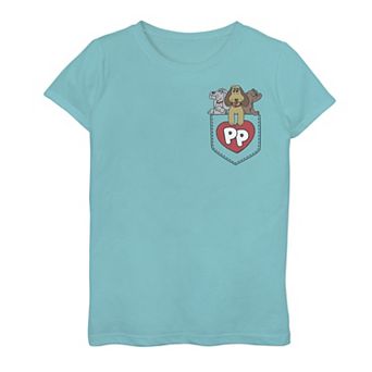 Girls 7-16 Pound Puppies Faux Pocket Graphic Tee
