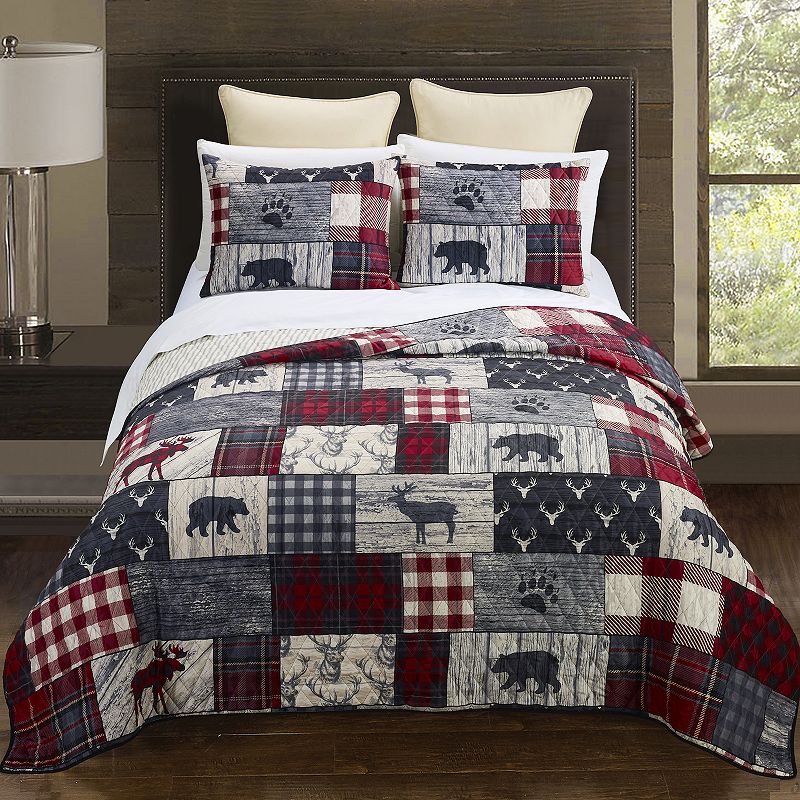 Donna Sharp Timber Quilt Set with Shams, Multicolor, Twin