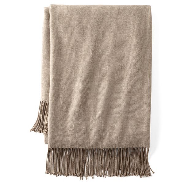 Lands End Cashtouch Herringbone Throw