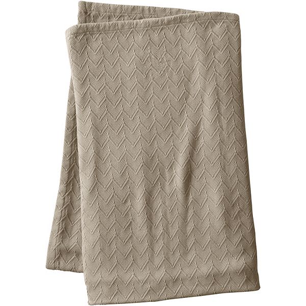 Lands' End Chevron Solid Blanket