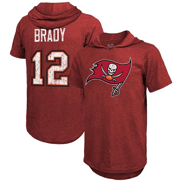 Tom Brady Tampa Bay Buccaneers Fanatics Branded Player Icon Name & Number  Pullover Hoodie - Red