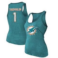 Women's New Era Aqua Miami Dolphins Space Dye Tie-Back Tank Top