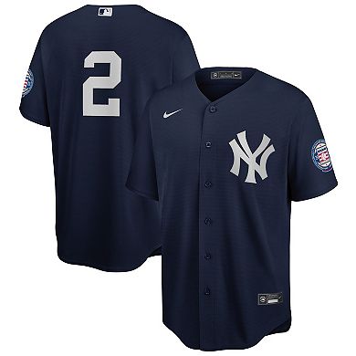Men's Nike Derek Jeter Navy New York Yankees 2020 Hall of Fame Induction Alternate Replica Player Jersey