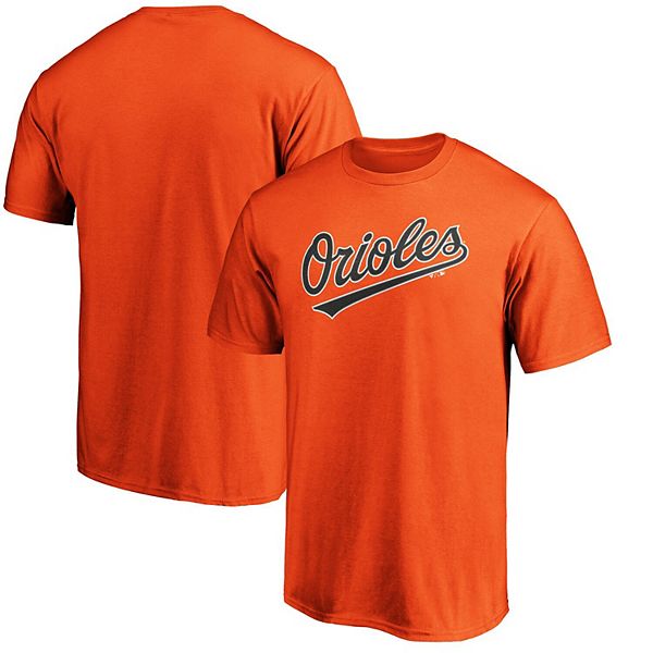 Men's Fanatics Branded Orange Baltimore Orioles Official Wordmark Logo ...