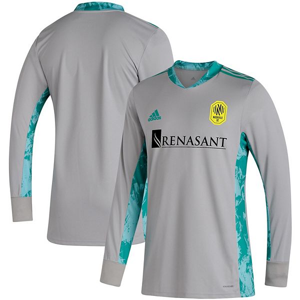 Men's adidas Gray Nashville SC 2020 Goalkeeper Long Sleeve Jersey Men's adidas Gray Nashville SC 2020 Goalkeeper Long Sleeve Jersey