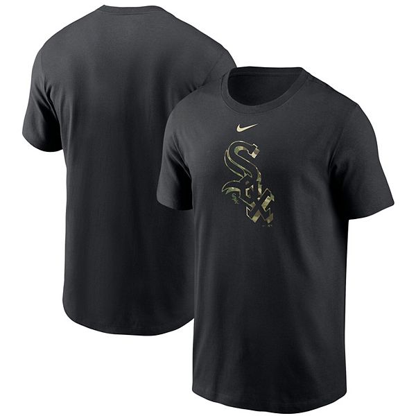 Men's Nike Black Chicago White Sox Camo Logo T-Shirt