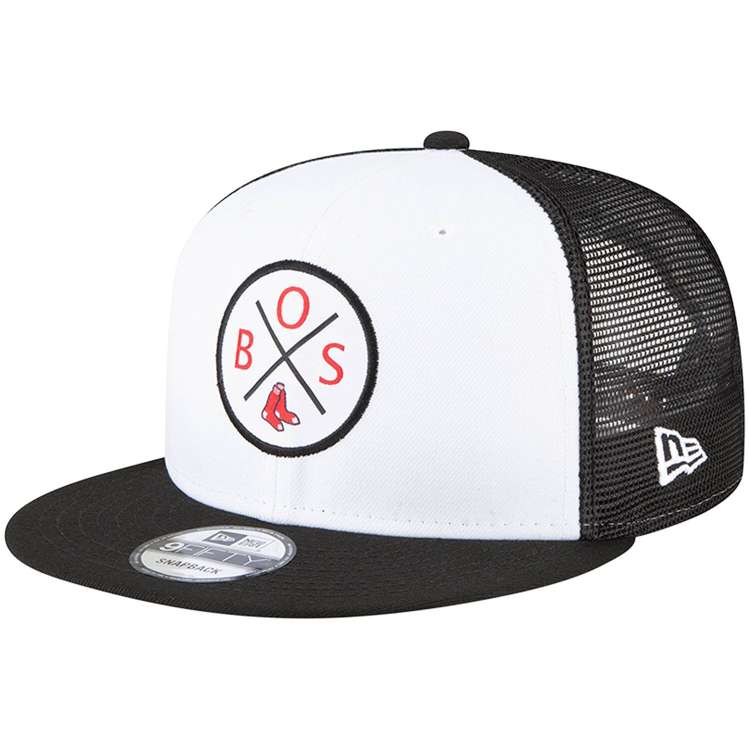 red sox fitted mesh hat