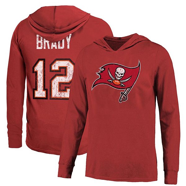 Lids Tom Brady Tampa Bay Buccaneers Fanatics Branded Player Icon Name &  Number Pullover Hoodie - Red