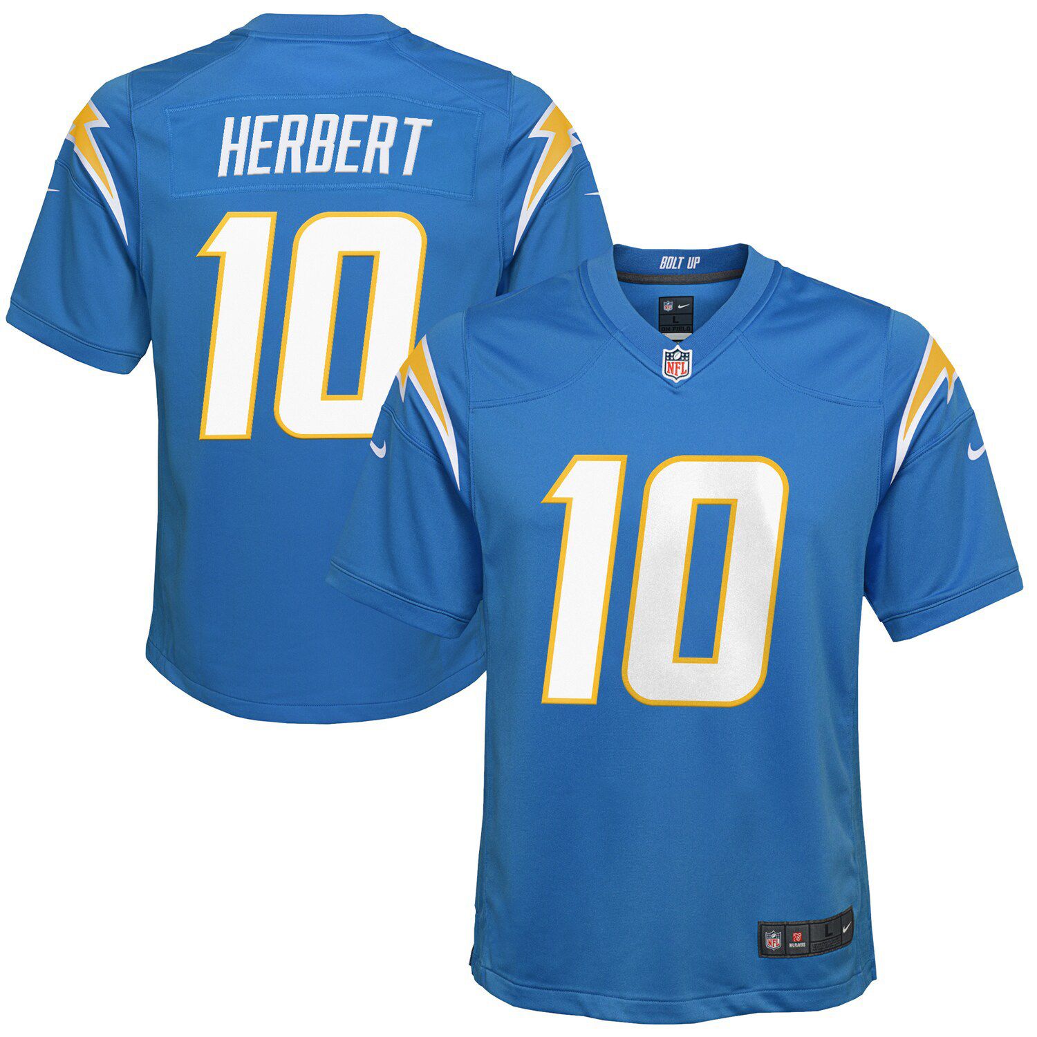 Youth Justin Herbert Powder Blue Los Angeles Chargers Replica Jersey 